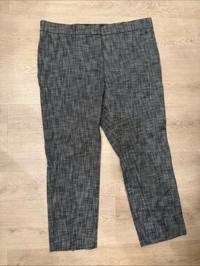 Ann Taylor Black & Gray Straight-Leg Tweed Pants